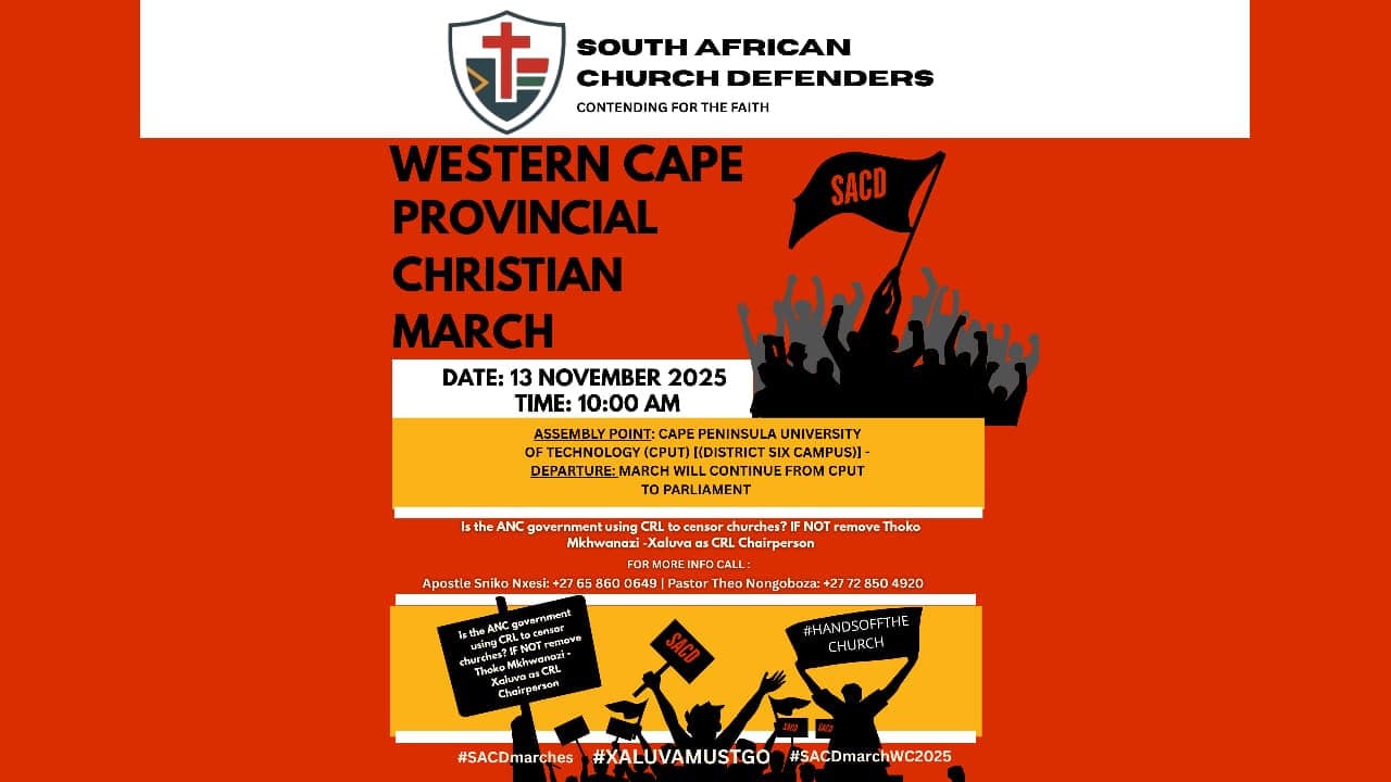Western Cape Provincial Christian March - 13 November 2025